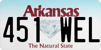 AR license plate 451WEL