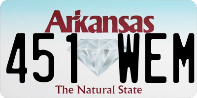 AR license plate 451WEM