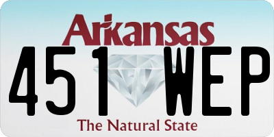 AR license plate 451WEP