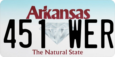 AR license plate 451WER