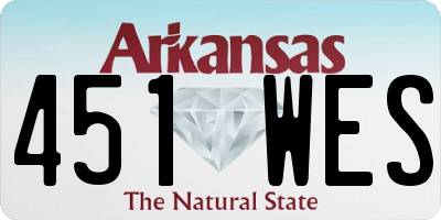 AR license plate 451WES