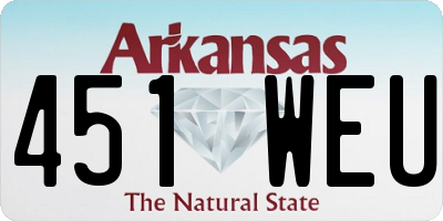 AR license plate 451WEU