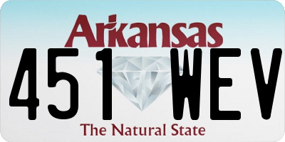 AR license plate 451WEV