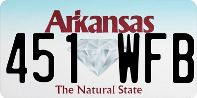 AR license plate 451WFB