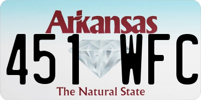 AR license plate 451WFC