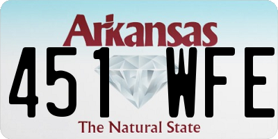 AR license plate 451WFE