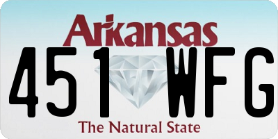 AR license plate 451WFG