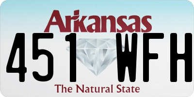 AR license plate 451WFH