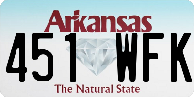 AR license plate 451WFK