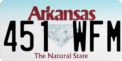 AR license plate 451WFM