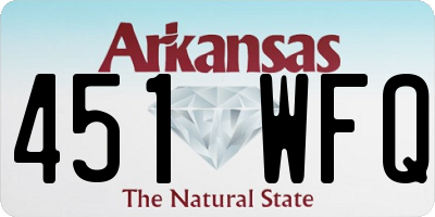 AR license plate 451WFQ