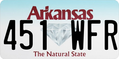 AR license plate 451WFR