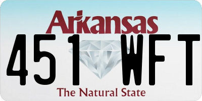 AR license plate 451WFT