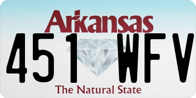 AR license plate 451WFV