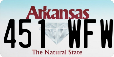 AR license plate 451WFW