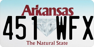AR license plate 451WFX