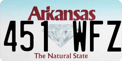 AR license plate 451WFZ