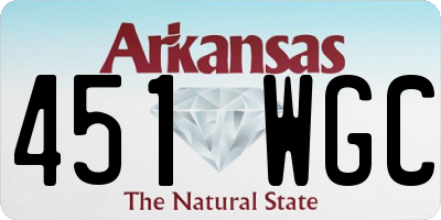 AR license plate 451WGC