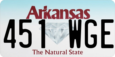 AR license plate 451WGE
