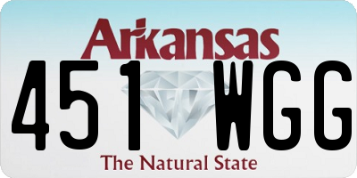 AR license plate 451WGG