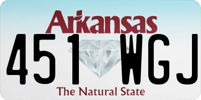 AR license plate 451WGJ