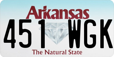 AR license plate 451WGK