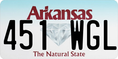 AR license plate 451WGL