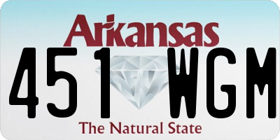 AR license plate 451WGM