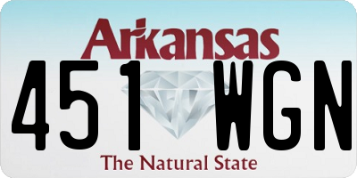 AR license plate 451WGN