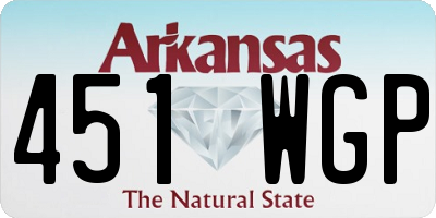 AR license plate 451WGP