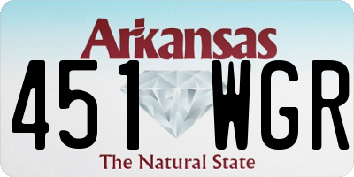 AR license plate 451WGR