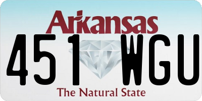 AR license plate 451WGU