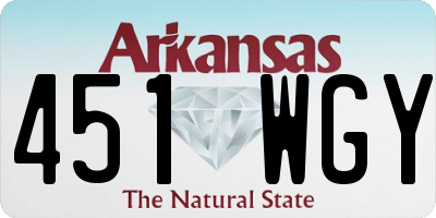 AR license plate 451WGY