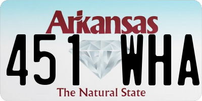 AR license plate 451WHA