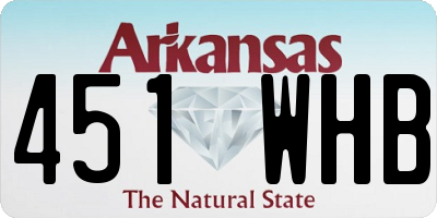 AR license plate 451WHB