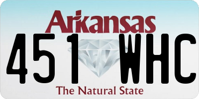 AR license plate 451WHC