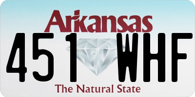 AR license plate 451WHF