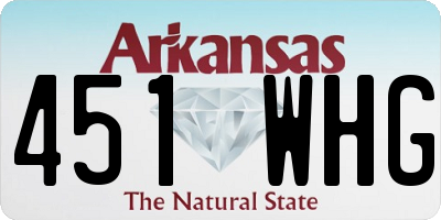 AR license plate 451WHG