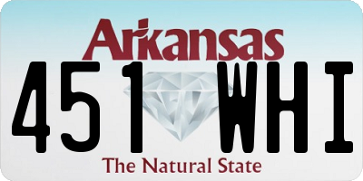AR license plate 451WHI