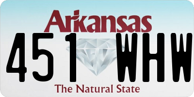 AR license plate 451WHW