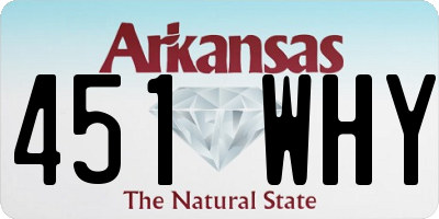 AR license plate 451WHY