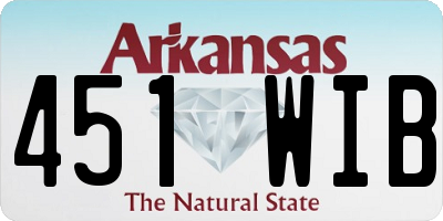 AR license plate 451WIB
