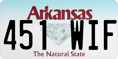 AR license plate 451WIF