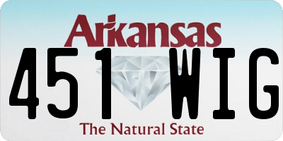 AR license plate 451WIG
