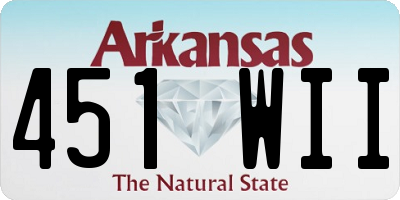AR license plate 451WII