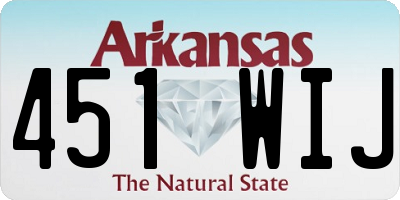 AR license plate 451WIJ