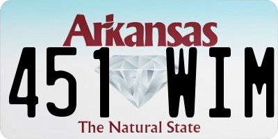 AR license plate 451WIM