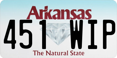 AR license plate 451WIP