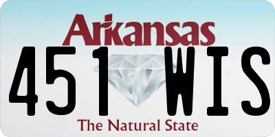 AR license plate 451WIS