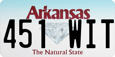 AR license plate 451WIT